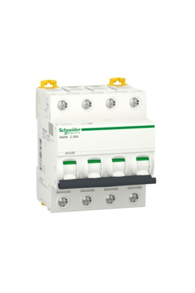 SCHNEIDER Circuit breaker 4P 50A curve C 6kA – | A9K24450