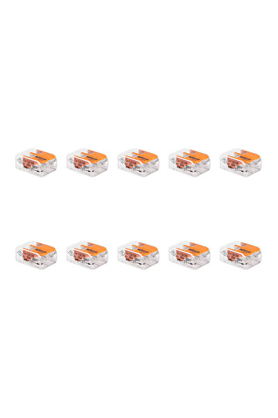 WAGO Clemă legătură 2 conductoare FY/MYF 0,2-4 mm², set 10 buc – | 221-412