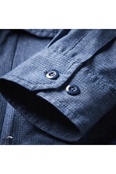 NO BRAND Tricou Geoff Anderson Zulo II cu mânecă lungă, albastru, mărime. M