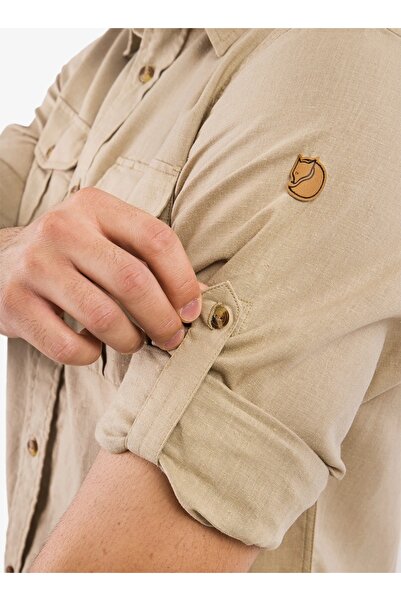 Fjällräven Cămașă de călătorie Fjallraven Ovik Travel Shirt LS – sand stone L