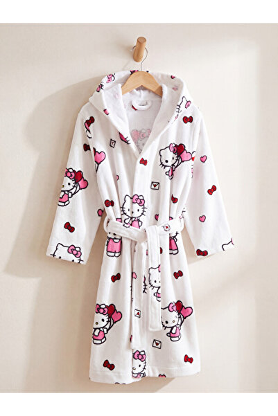 LC Waikiki Rmz Gi̇yi̇m Farkiyla Cute Hero Figure Cotton Girls' Bathrobe