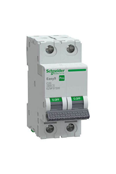 SCHNEIDER Circuit breaker Easy9 PRO 20A 2P curve C 6kA – | EZ9F57220