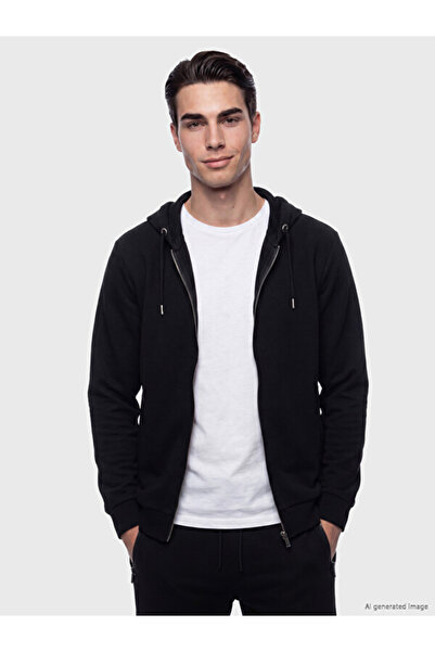 LC Waikiki Rmz Gi̇yi̇m Farkiyla Hooded Men's Zipper Sweatshirt