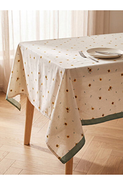 LC Waikiki Rmz Gi̇yi̇m Farkiyla Sunflower Embroidered Tablecloth 150X220 cm