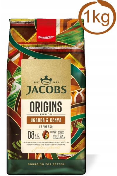Jacobs Boabe de cafea Origine Kenya și Uganda 1kg