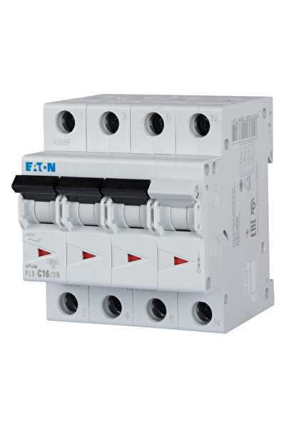 Eaton Automatic circuit breaker 16a 3p+n c 6ka, eaton, multicolor
