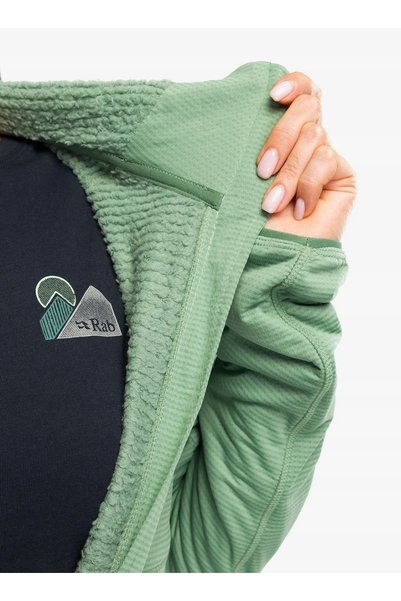 NO BRAND Hanorac cu fermoar pentru femei Rab Evolute Hoody - verde smochin în...