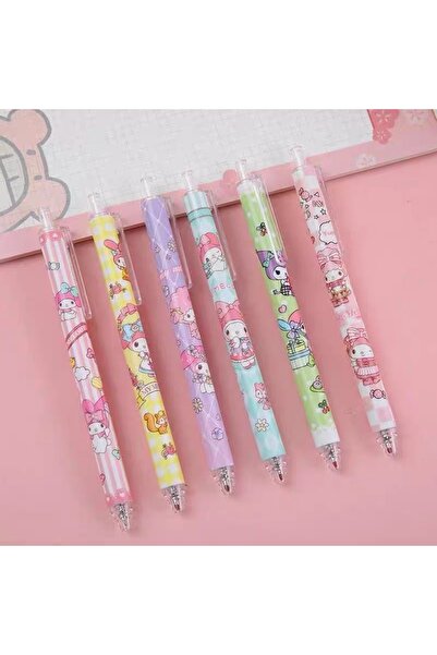 synshop 6-Piece Kawaii Kuromiii Cinnamorolll Melodii Patterned Ballpoint Pen ...