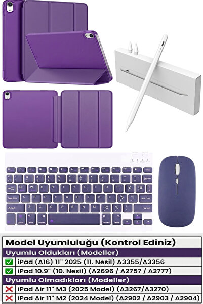 TEKNETSTORE İpad 11.nesil A16 11inç/10.nesil 10.9inç Uyumlu Kılıf Avuç içi Re...