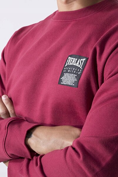EVERLAST Hanorac bărbătesc Neutrals cu guler rotund, bordo, M