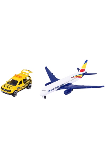 Majorette Set Dacia Duster Airport cu o masinuta si un avion