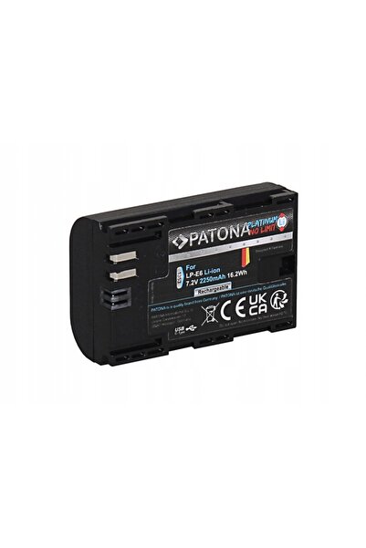 Patona Baterie PLATINUM LP-E6 cu USB-C pentru Canon 5D II III 7D BMCPP 4K 6K