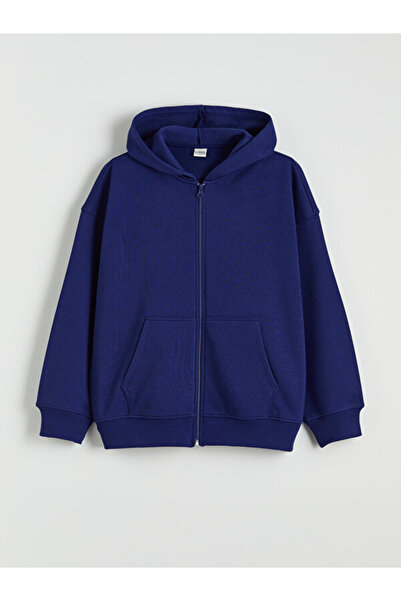 LC Waikiki Rmz Gi̇yi̇m Farkiyla Hooded Girls' Thick Zippered Sweatshirt