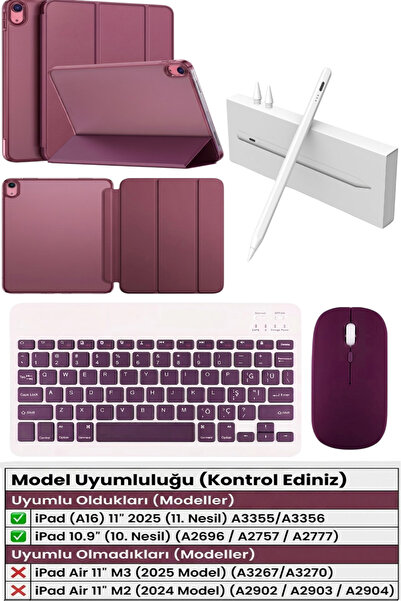 TEKNETSTORE İpad 11.nesil A16 11inç/10.nesil 10.9inç Uyumlu Kılıf Avuç içi Re...