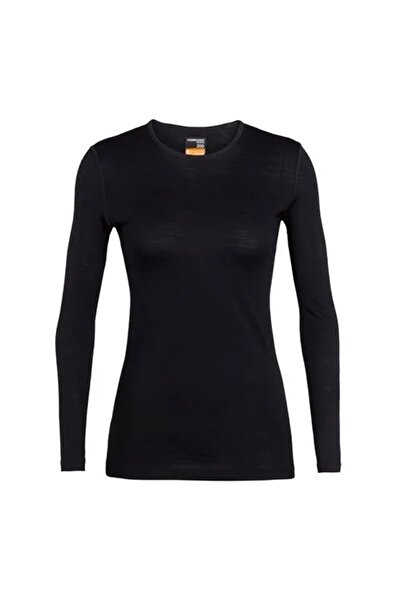 NO BRAND Tricou de damă Icebreaker 200 OASIS LS Crew negru L