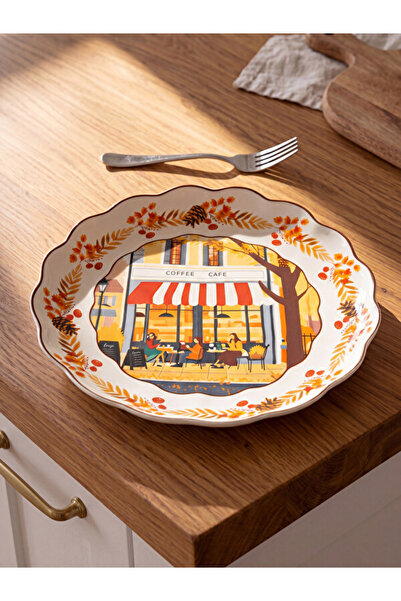 LC Waikiki Quality Pieces from Çelebi Store Printed Porcelain Serving Plate