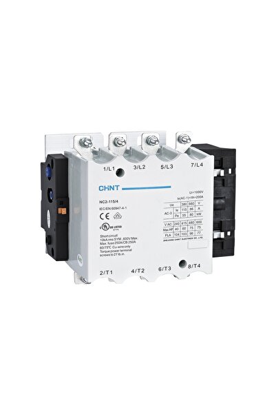 chint Contactor 115A 3P 230V AC 1NC+1NO, Chint,