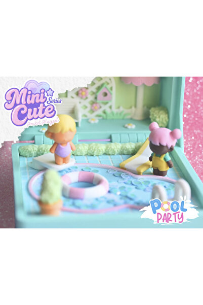 Lazer3D Mini Cute Havuz Partisi Serisi Cep Oyun Seti Bebek Evi Oyuncak - Bebe...