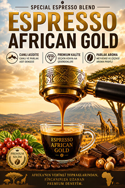 for coffee Espresso African Gold – Kenya AA, Ethiopia Sidamo & Tanzania Peabe...