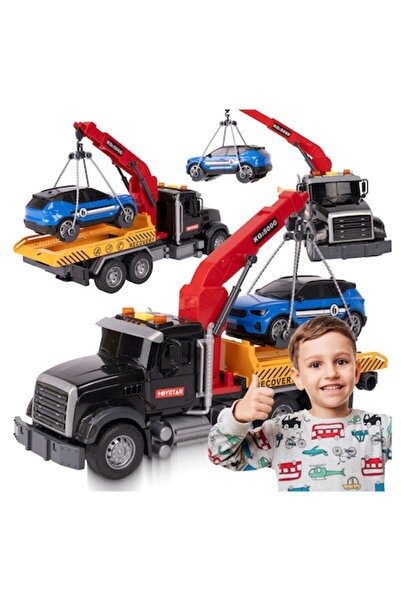 SOLTOY Camion de remorcare SOLTOY®, cu sunete si lumini, macara mobila, carli...