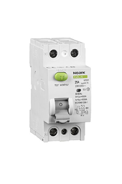 NOARK Residual Current Circuit Breakers Ex9l-N 2p 25A 30ma, 108314, Noark, Mu...