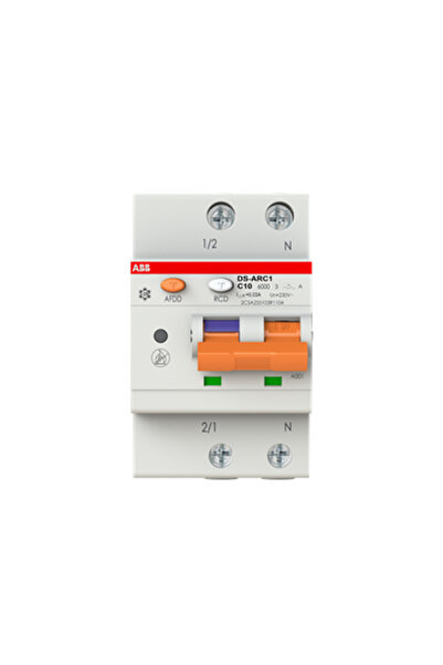 ABB Intrerupator diferential AFDD 10A 1P+N C 6KA 30MA, ABB,