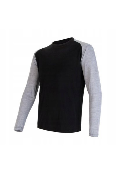 NO BRAND Tricou termoactiv Sensor Merino Active PT Tee L/S - Black Mountains M