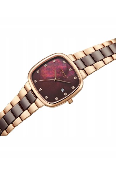 NO BRAND Ceas de damă Obaku Timian Lille Nut Obaku-V282LDVNCN