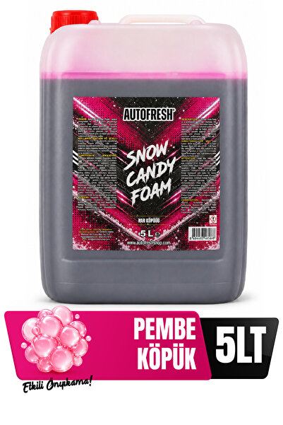 AutoFresh Snow Candy Foam 5 L | Pembe Köpük Oto Yıkama Şampuanı | Yoğun Köpük...