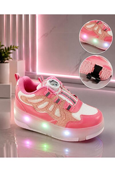 Dadak's LED Işıklı Patenli Spor Ayakkabı 31-35 Numara Tekerlekli Unisex Sneaker