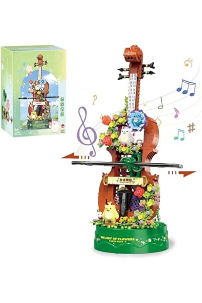 GENERAL Nalcal Violin Music Box Building Block Set Flower Building Toy Set Mi...