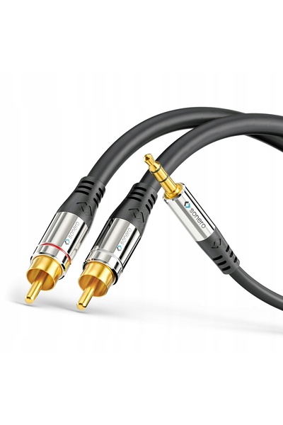 NO BRAND Cablu audio auxiliar stereo jack 3.5mm - 2x RCA CINCH SONERO SAC600-...