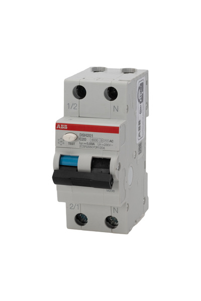 ABB Intrerupator Diferential 20A 1P+N C 6KA 30MA DSH201,