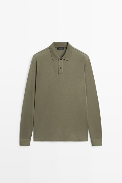 Massimo Dutti %100 pamuklu mikro dokulu triko polo