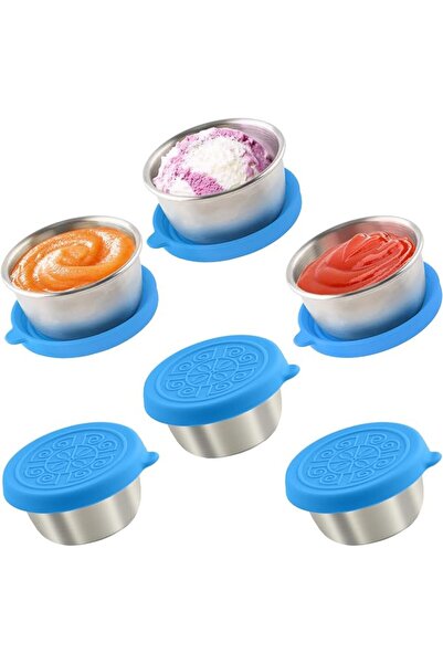 GENERAL 6X1.6Oz Salad Dressing Containers with Lids, Small Leak-Proof Reusabl...