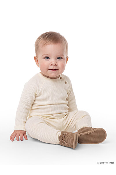LC Waikiki Rmz Gi̇yi̇m Farkiyla Baby Boy Top and Booties Set