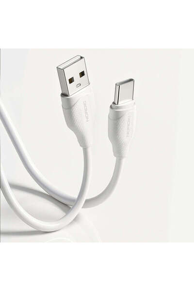 Nordic USB-C към USB-A кабел за данни, 2.0 м - бял