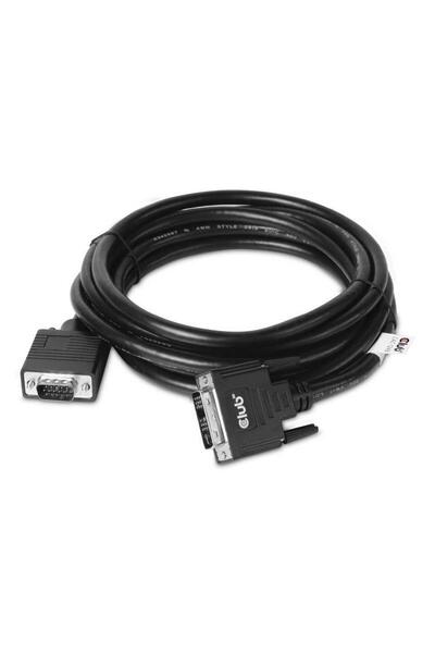 Club 3D Cablu Club3D DVI-A la VGA, 3 m, Negru