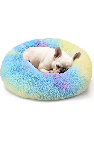 GENERAL Pet Bed for Indoor Pets Round Design with Fur Cover Comfortable and W...