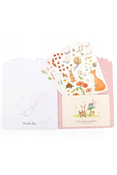 Moulin Roty Carte de colorat cu autocolante LES ROSALIES 710185