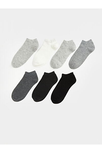 LC Waikiki Rmz Gi̇yi̇m Farkiyla Women's Booties Socks 7-Pack