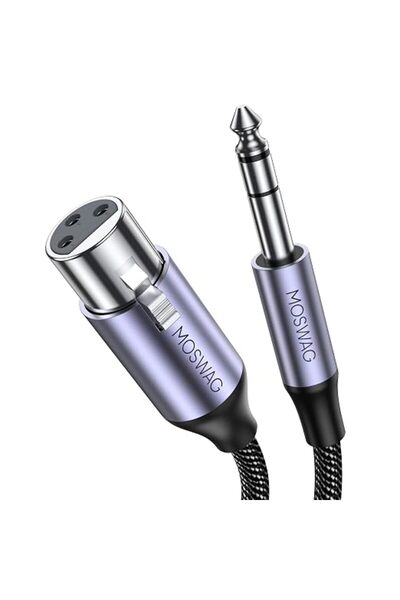 GENERAL MOSWAG 1/4 Inch Male to XLR Female Microphone Cables 16.4FT, Trs to X...
