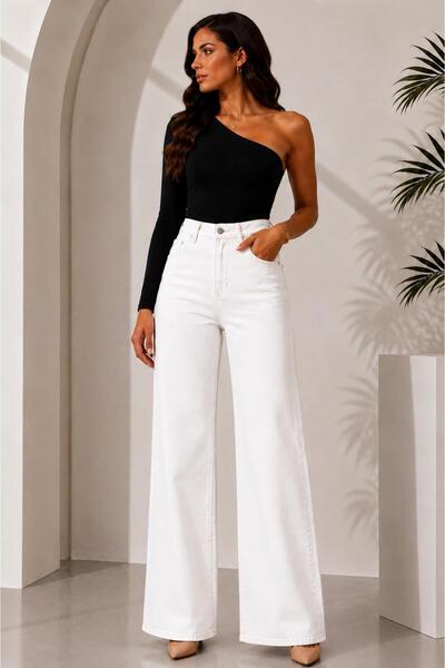 jsshop collection Women's Palazzo High Waist Jeans
