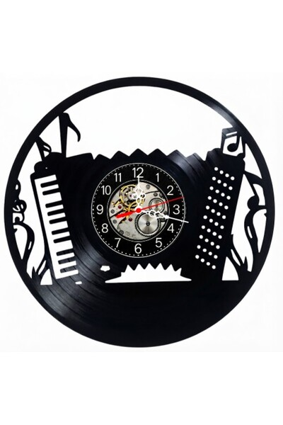 OEM Ceas de perete decorativ din disc de vinil, Model instrument muzical folc...
