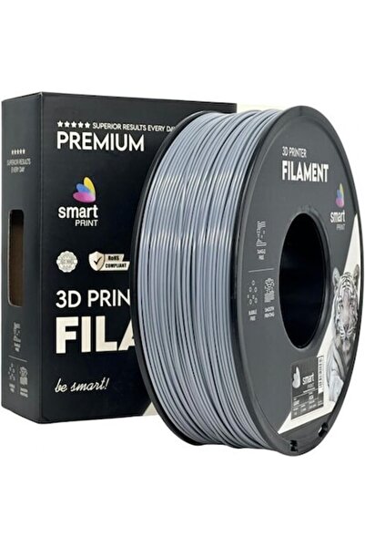Smart Print Filament 3D, Diametru 1.75mm, Greutate 1KG, Culoare Gri, Material...