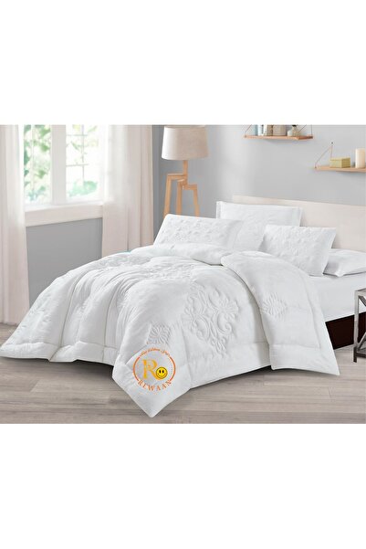 Others Luxury Jacquard Orchid White Bedspread Set - Double 6 Pieces (Two Peop...
