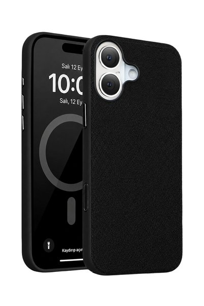 Fuchsia iPhone 16 Vero Magneticsave Cover Compatible with Apple - Black