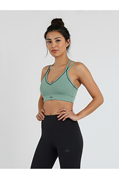 strivex Neon Cross Strap Bra with Chest Pads Sports Green Bustier