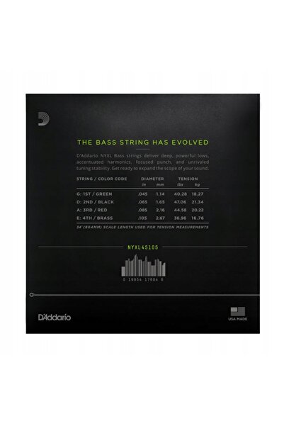 NO BRAND Corzi D'ADDARIO înfășurate cu nichel NYXL (45-105)