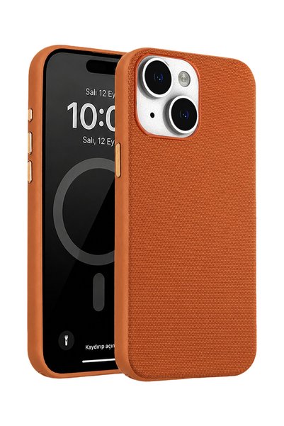 Fuchsia iPhone 15 Vero Magneticsave Cover Compatible with Apple - Orange